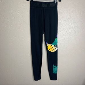 Nike colorful‎ swoosh leggings black